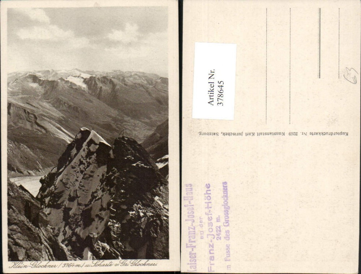 378645,Kleinglockner u. Scharte vom Großglockner b. Heiligenblut Bergkulisse