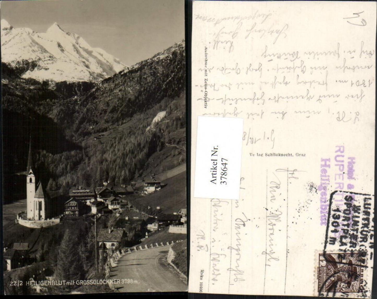 378647,Heiligenblut Totale m. Großglockner Bergkulisse