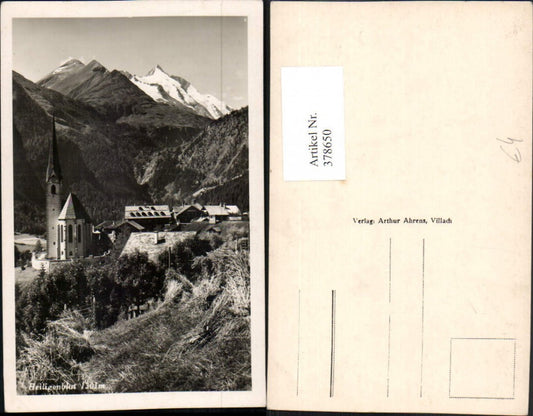378650,Heiligenblut Teilansicht Kirche Bergkulisse