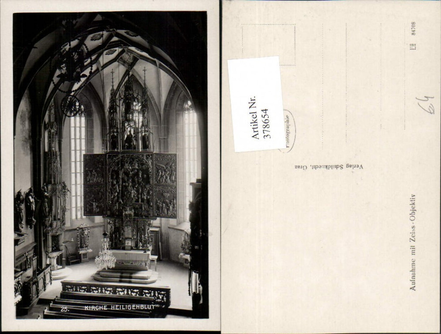 378654,Heiligenblut Kirche Innenansicht Altar