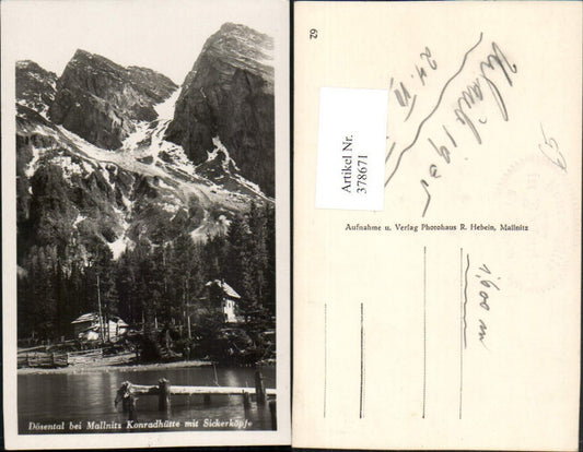 378671,Dösental b. Mallnitz Konradhütte m. Sickerköfpe Bergkulisse