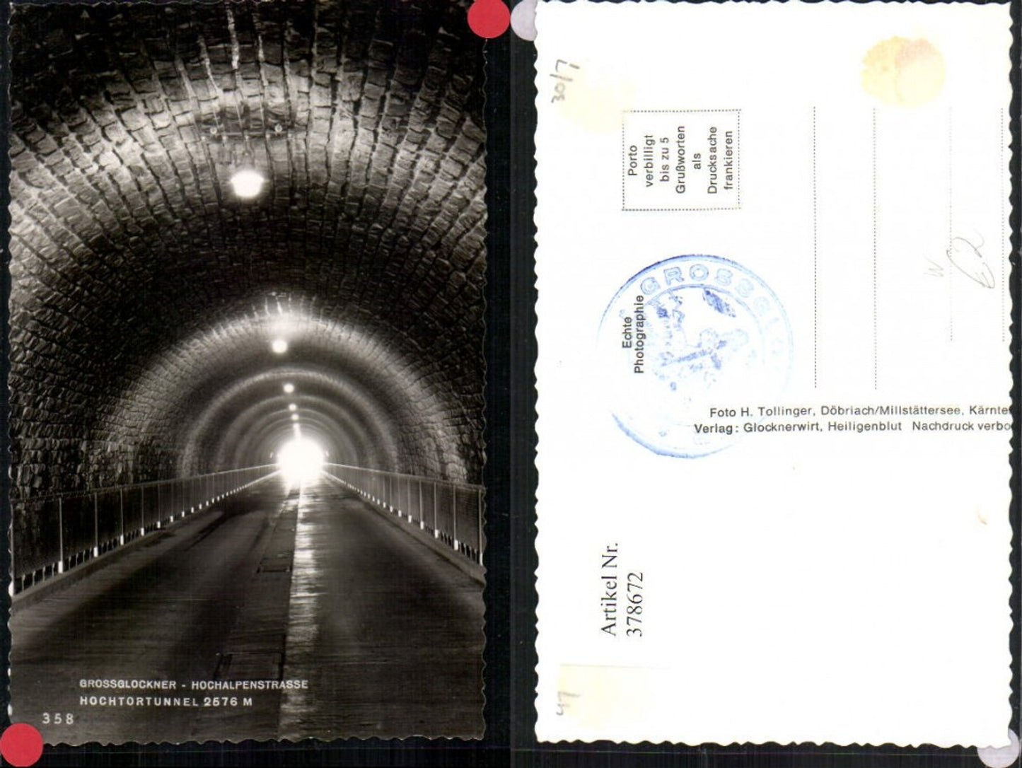 378672,Großglockner Hochalpenstraße Hochtortunnel Tunnel b. Heiligenblut