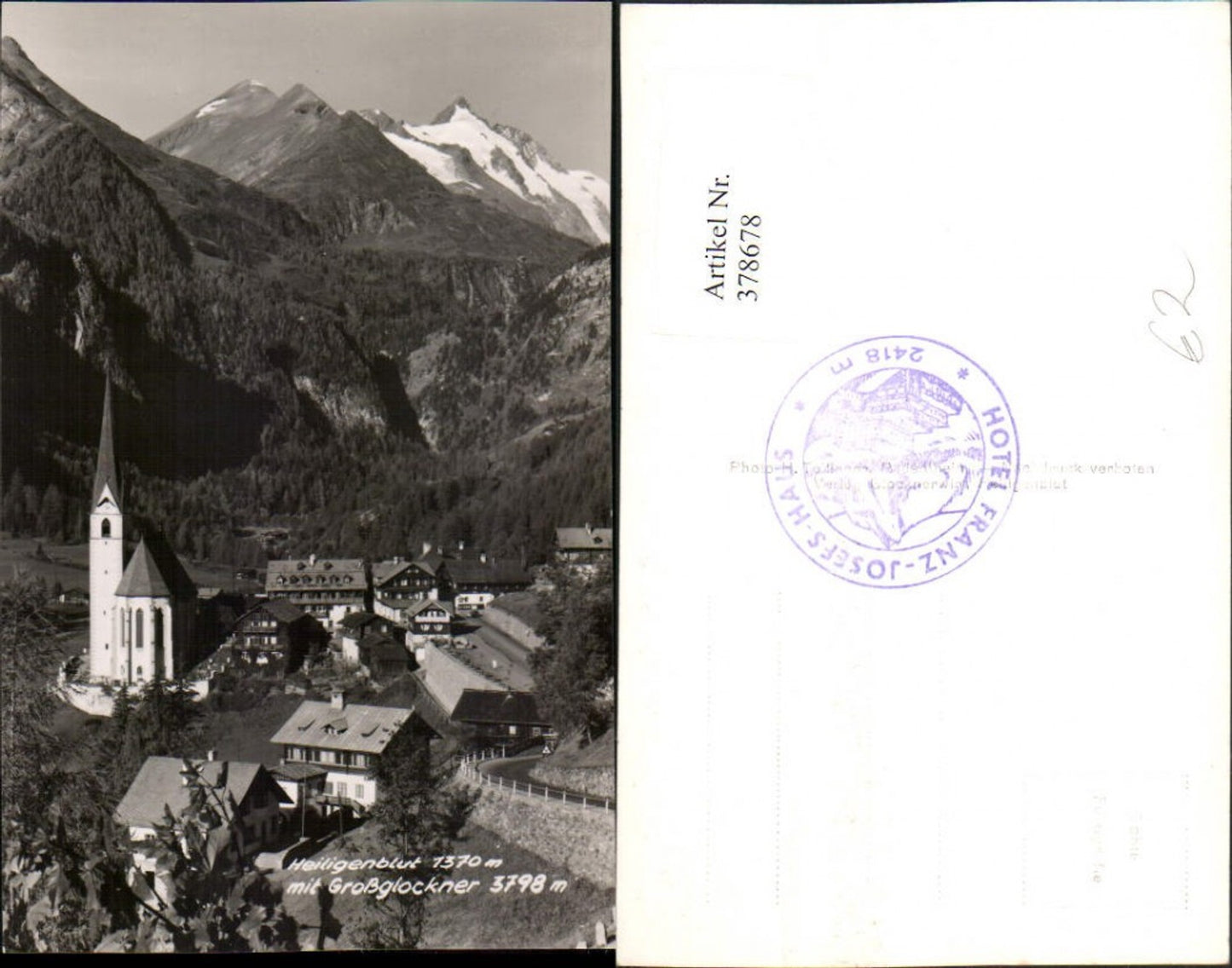 378678,Heiligenblut Totale m. Großglockner Bergkulisse