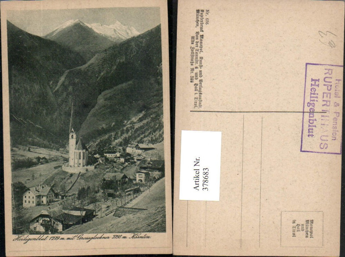 378683,Heiligenblut Totale m. Großglockner Bergkulisse
