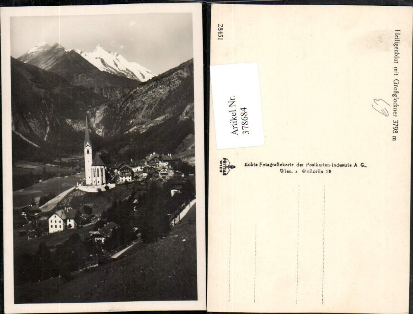 378684,Heiligenblut Totale m. Großglockner Bergkulisse