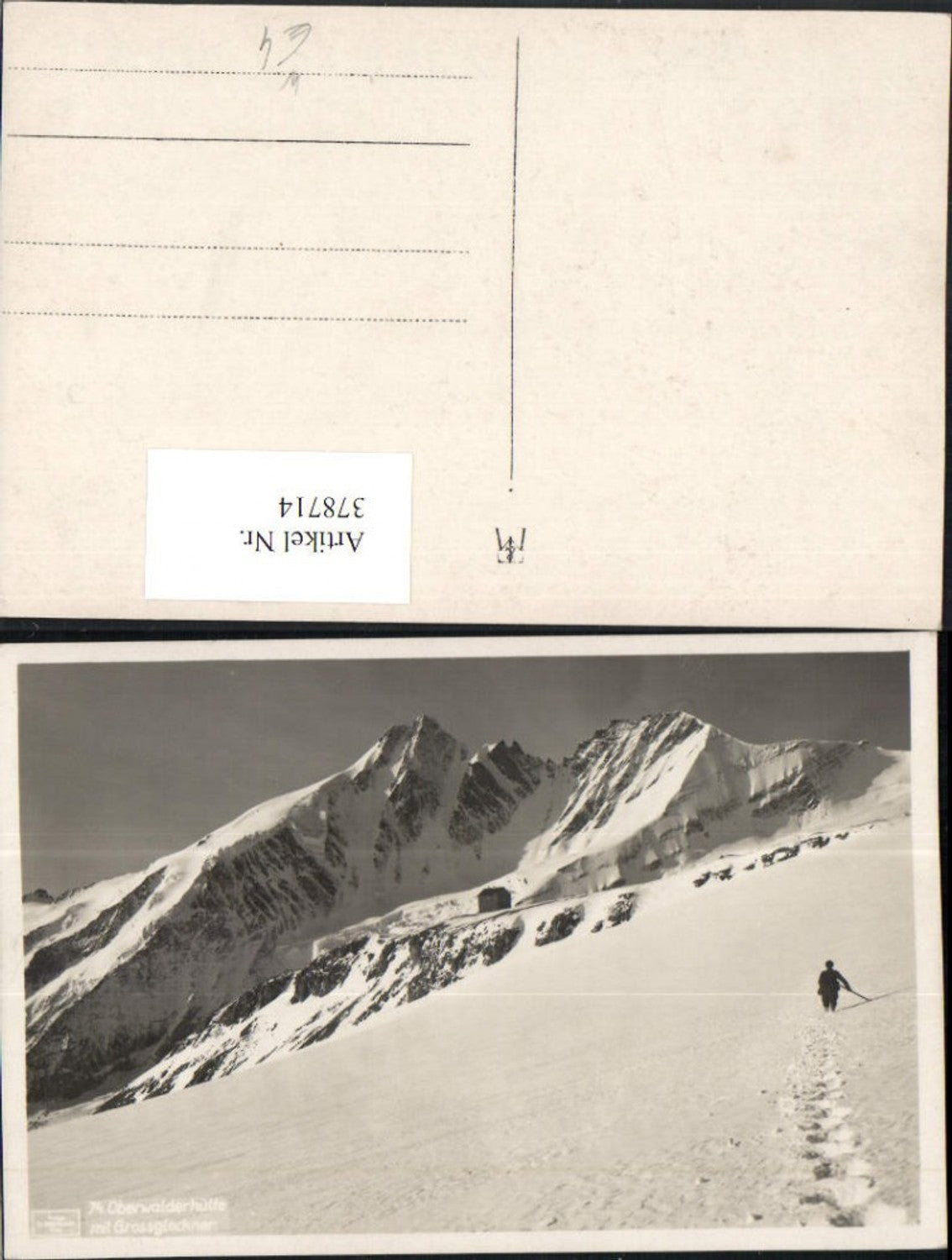 378714,Oberwalderhütte Berghütte b. Großkirchheim m. Großglockner Bergkulisse
