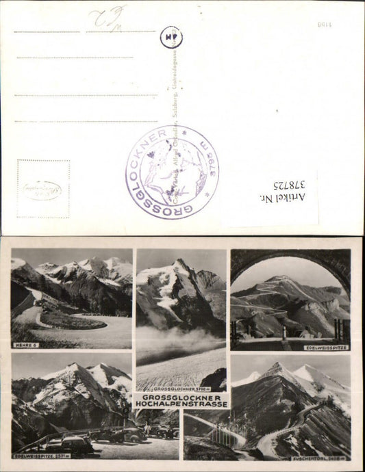 378725,Großglockner Hochalpenstraße b. Heiligenblut Kehre Bergkulissen Mehrbildkarte