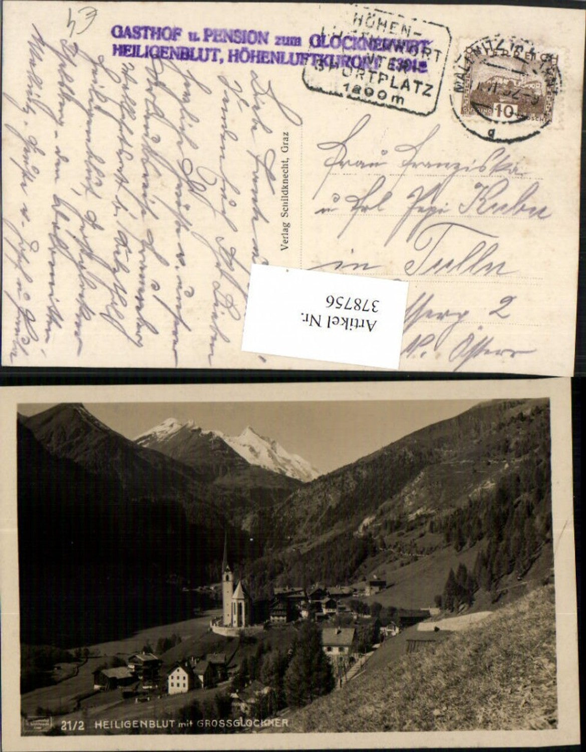 378756,Heiligenblut Totale m. Großglockner Bergkulisse