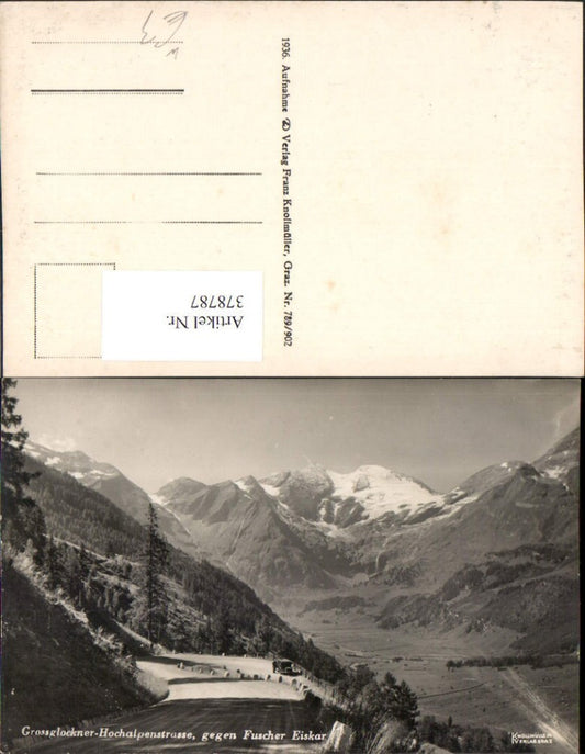 378787,Großglockner Hochalpenstraße b. Heiligenblut geg. Fuscher Eiskar Bergkulisse
