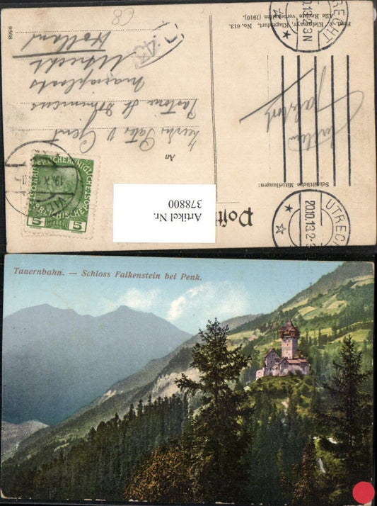 378800,Tauernbahn Schloss Burg Falkenstein b. Penk Reißeck Bergkulisse