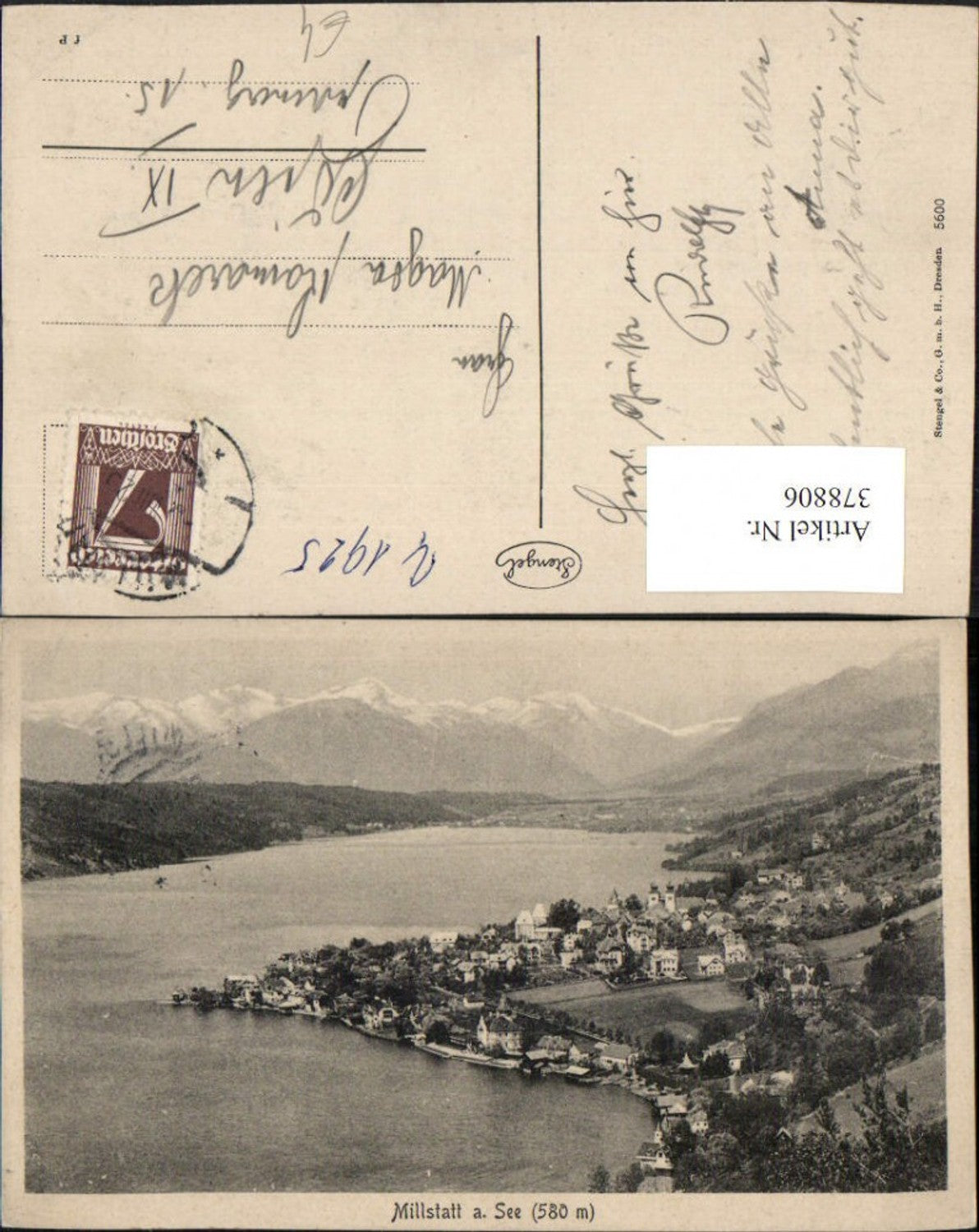 378806,Millstatt am See Totale Bergkulisse