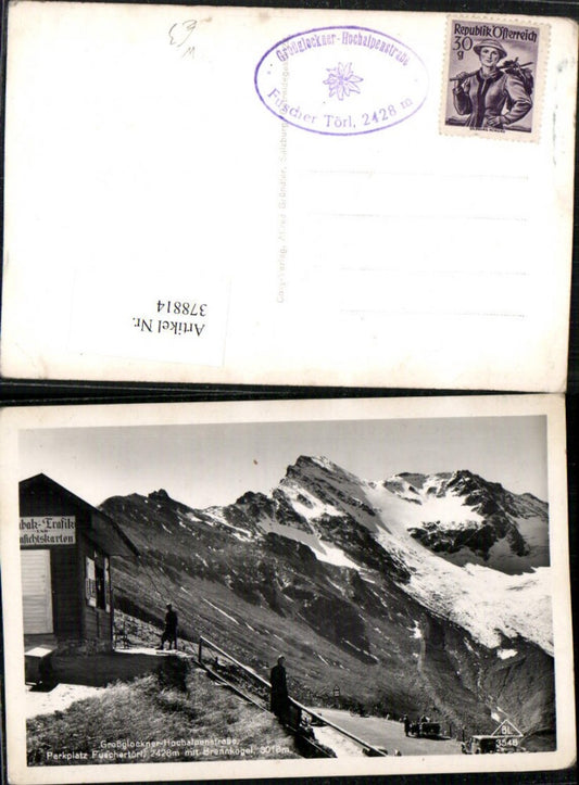 378814,Großglockner Hochalpenstraße b. Heiligenblut Parkplatz Fuschertörl Bergkulisse