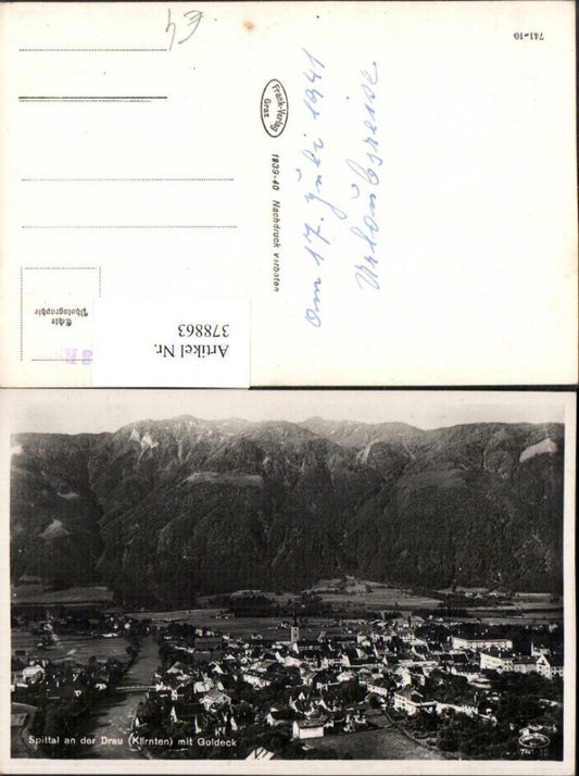 378863,Spittal an d. Drau Totale m. Goldeck Bergkulisse