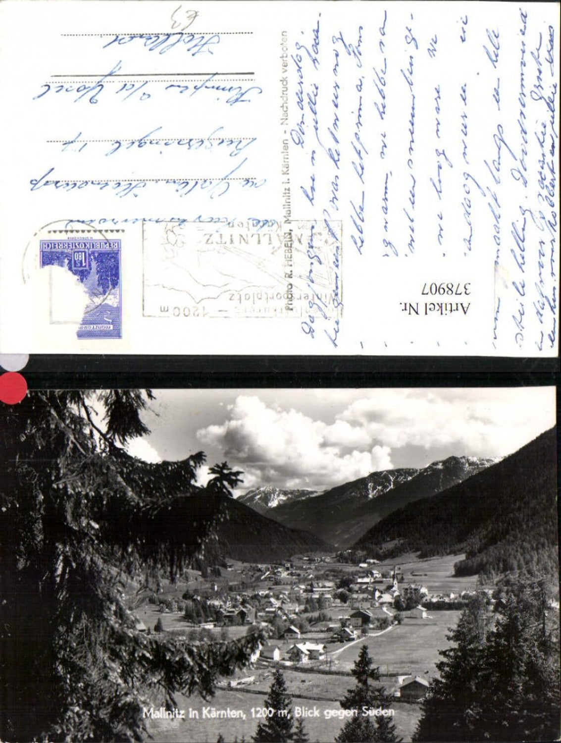 378907,Mallnitz Totale geg. Süden Bergkulisse