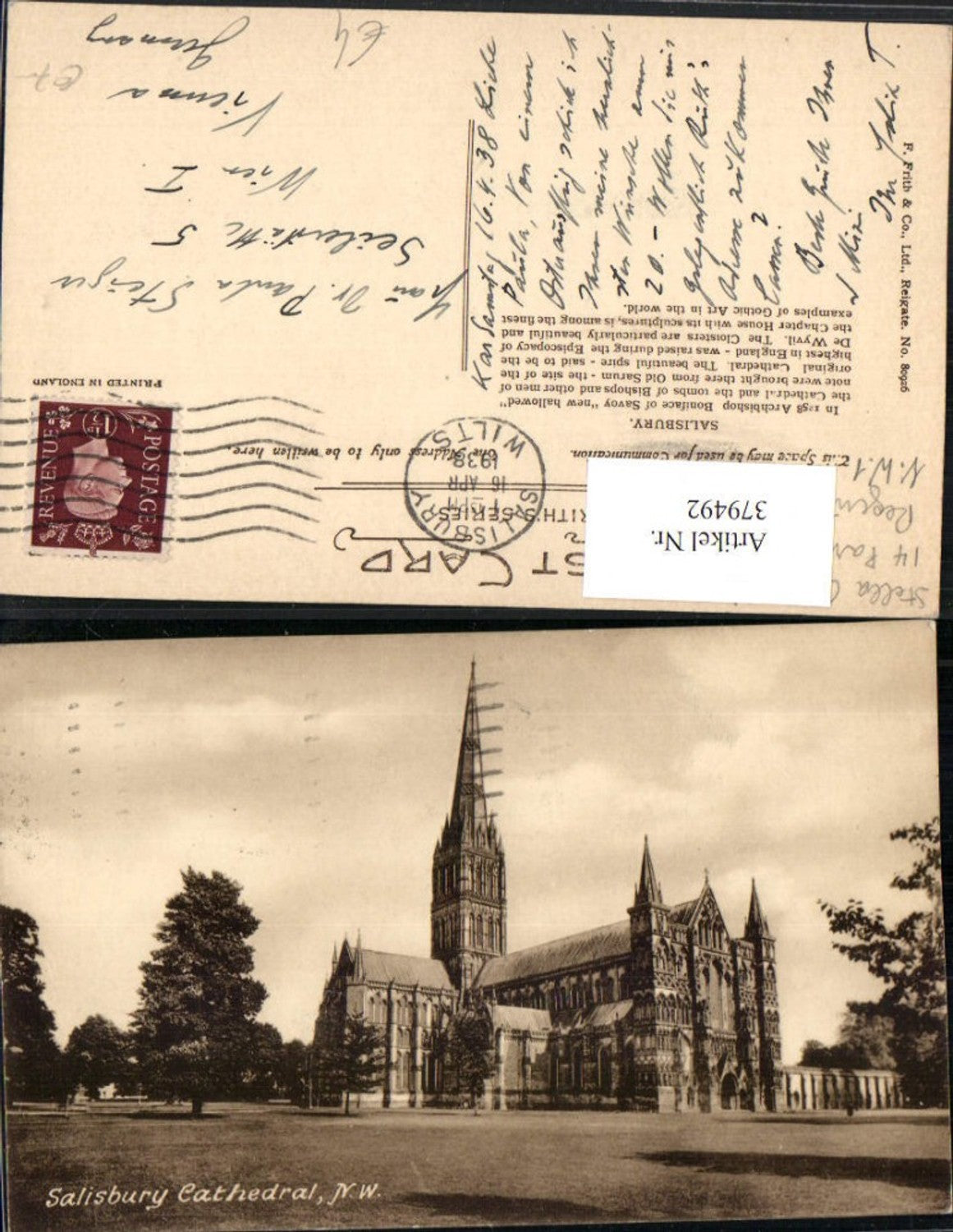 Alte Ansichtskarte – Old Postcard