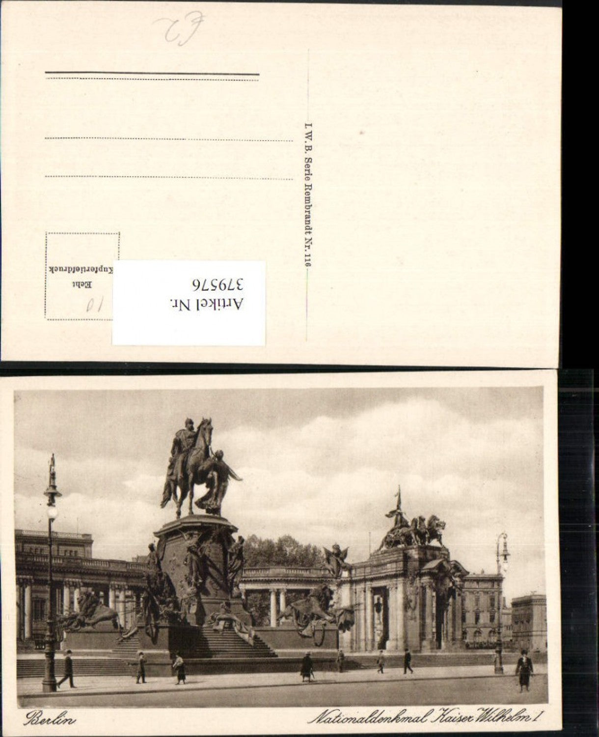 379576,Berlin Nationaldenkmal Statue Kaiser Wilhelm