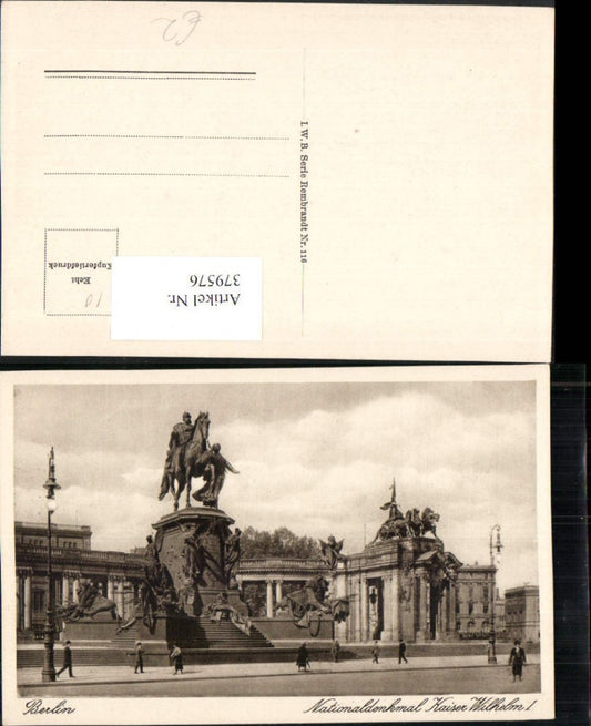 379576,Berlin Nationaldenkmal Statue Kaiser Wilhelm