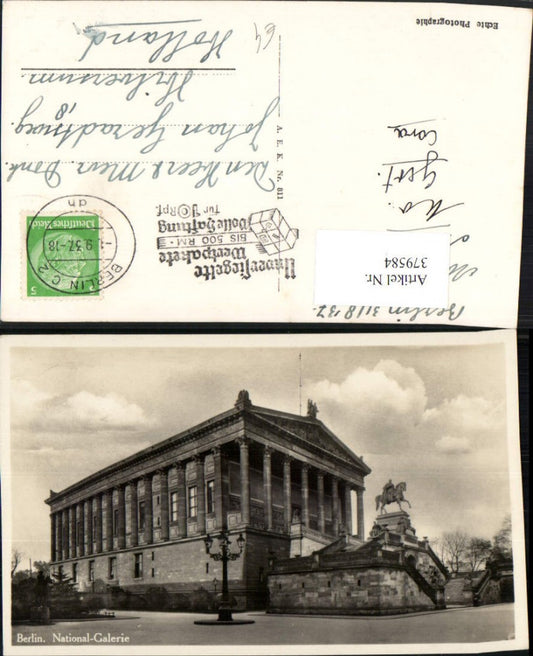 379584,Berlin National-Galerie Gebäude m. Denkmal