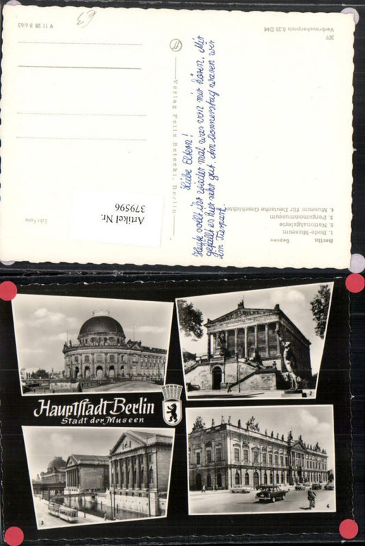 379596,Berlin Museen Bode-Museum Nationalgalerie Pergamon-Museum Mehrbildkarte