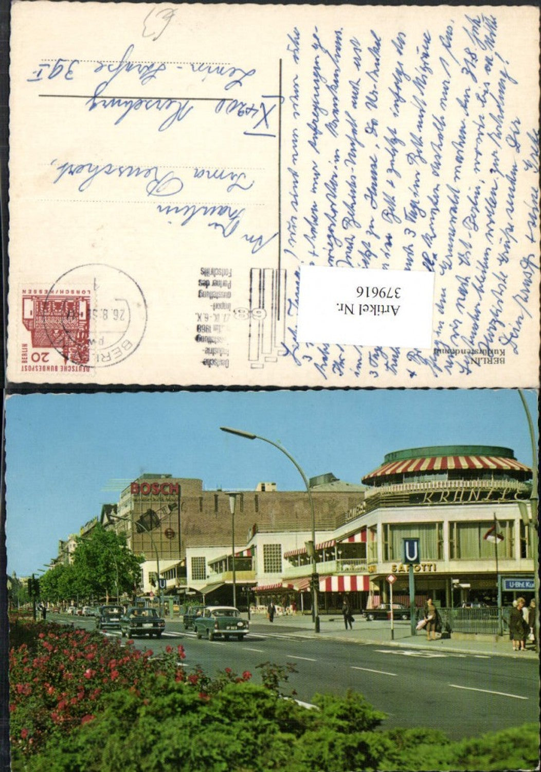 379616,Berlin Kurfürstendamm Cafe Kranzler Bosch Gebäude