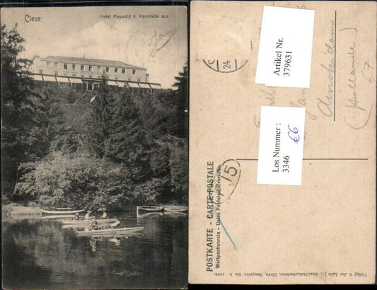 379631,Cleve Kleve Hotel Maywald vom Kermisdal aus Ruderboote Boote