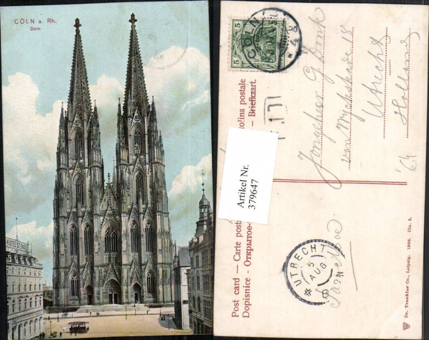 379647,Cöln Köln am Rhein Dom Kirche pub Trenkler & Co
