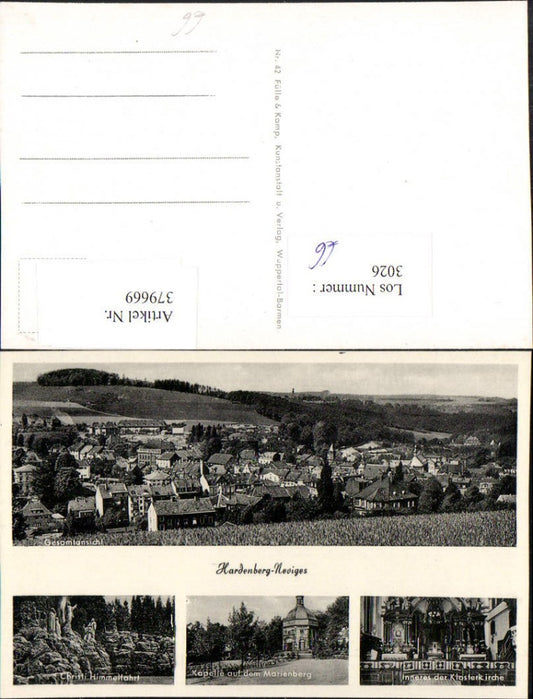 379669,Hardenberg Neviges b. Velbert Totale Kapelle am Marienberg Mehrbildkarte