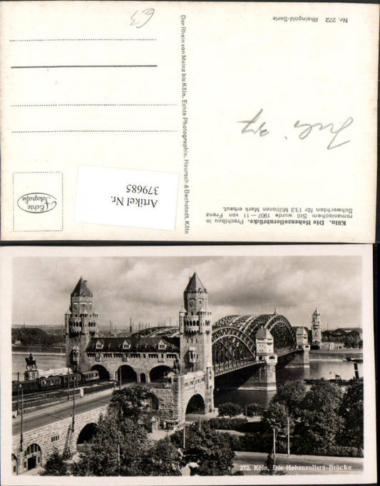 379685,Köln am Rhein Hohenzollern-Brücke