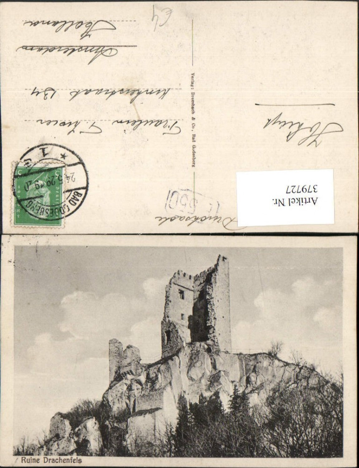 379727,Ruine Burg Drachenfels b. Königswinter am Rhein