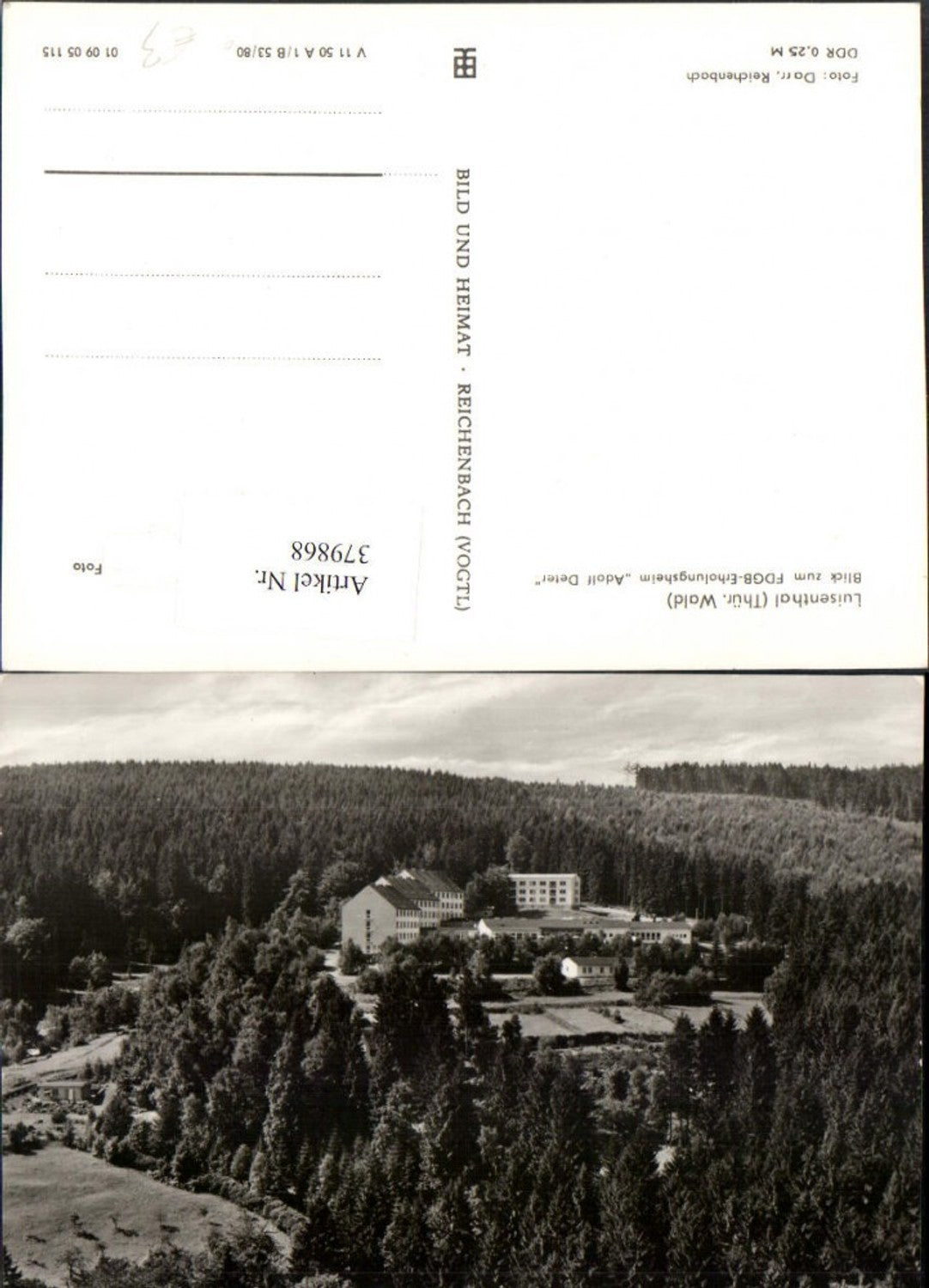 379868,Luisenthal Blick zum FDGB-Erholungsheim Adolf Deter