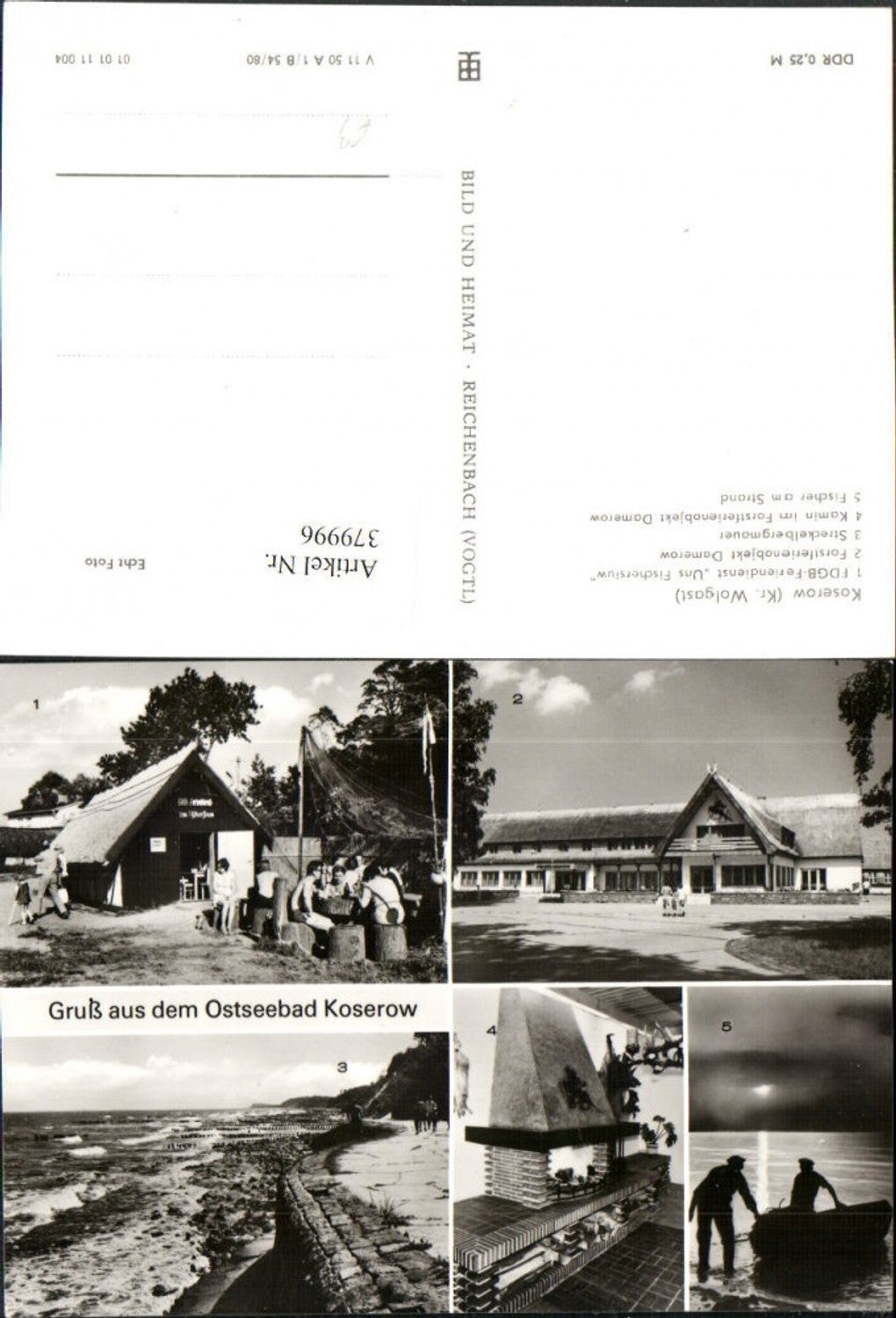 379996,Koserow Forstferienobjekt Streckelbergmauer Kamin Fischer Mehrbildkarte