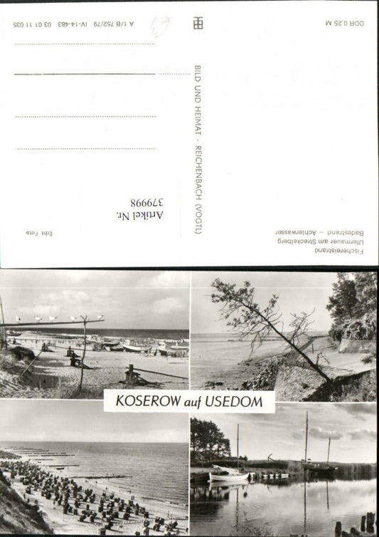 379998,Koserow auf Usedom Strand Fischereistrand Mehrbildkarte