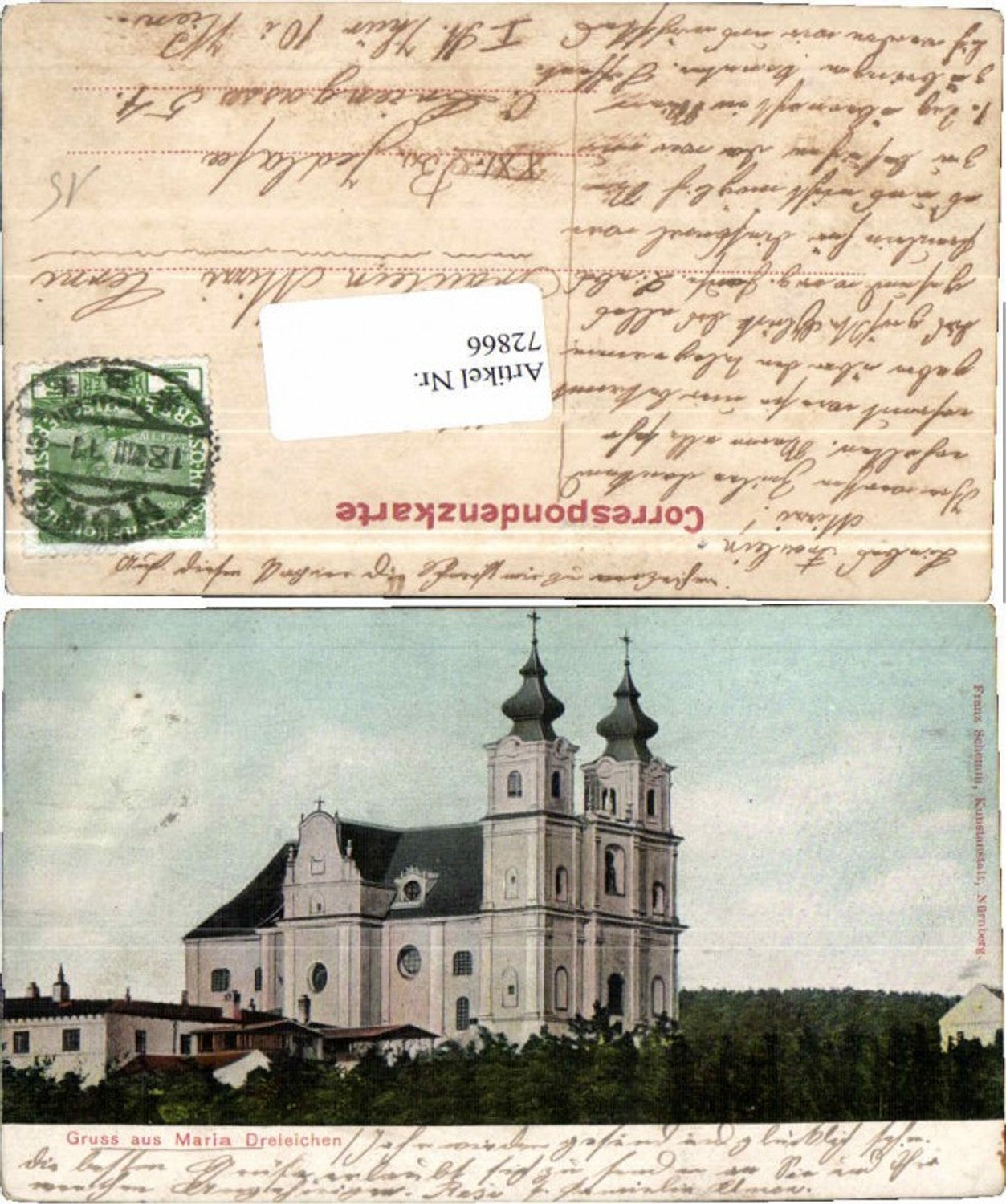 72866,Gruss aus Maria Dreieichen b. Horn 1900