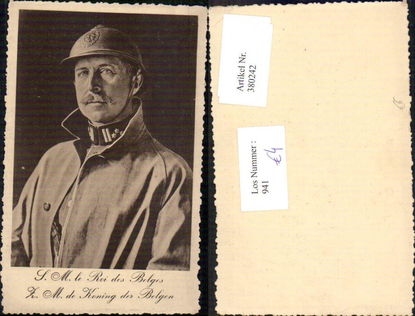 380242,Künstler Ak König v. Belgien Roi des Belges Koning der Belgen Uniform Adel