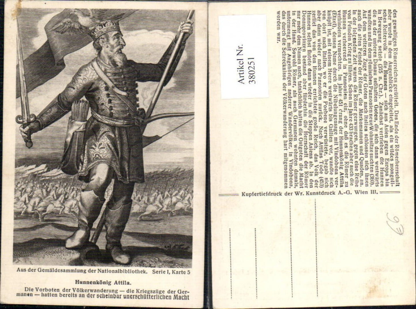 380251,Künstler Ak Hunnenkönig Attila Adel