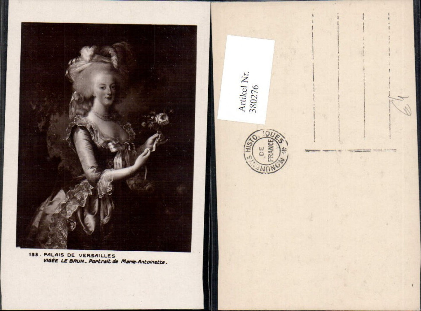 380276,Künstler Ak Elisabeth Vigee-Lebrun Portrait de Marie-Antoinette Adel