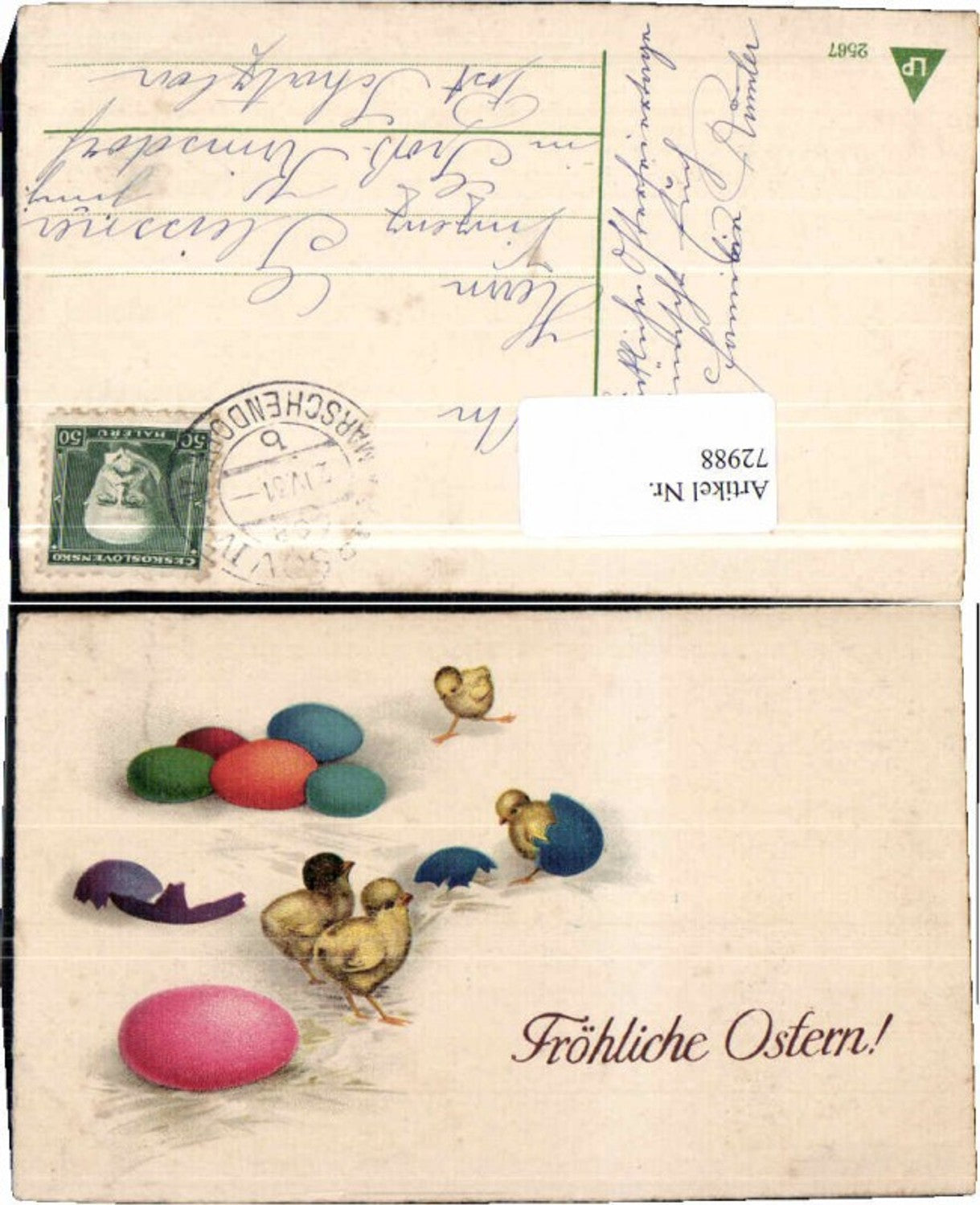 72988,Ostern Küken schlüpfen aus Ostereier