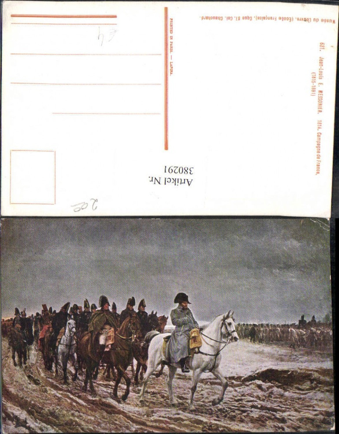380291,Künstler Ak Jean-Louis E. Messonier Campagne de France Napoleon Adel