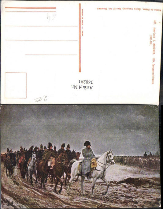 380291,Künstler Ak Jean-Louis E. Messonier Campagne de France Napoleon Adel