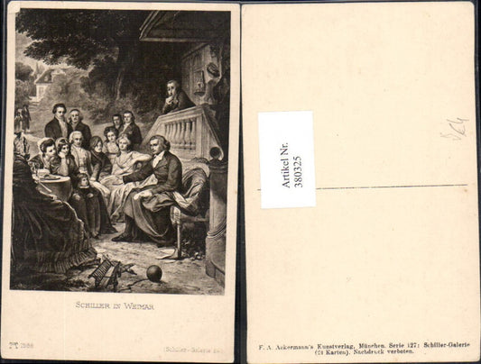 380325,Künstler Ak Schiller in Weimar Kunst Wissenschaft pub F. A. Ackermann 1586