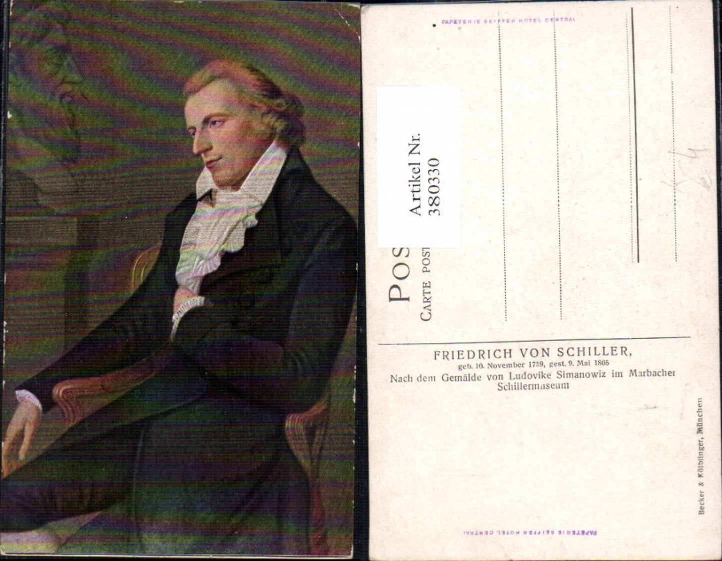 380330,Künstler Ak Ludowike Simanowiz Friedrich v. Schiller Kunst Wissenschaft