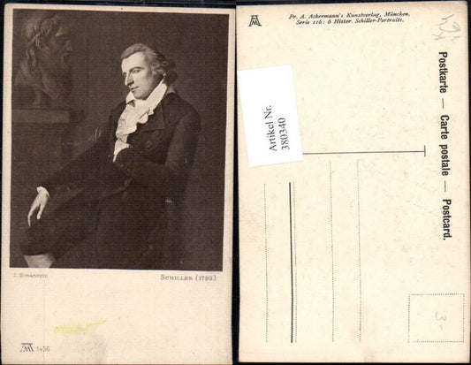 380340,Künstler Ak L. Simanoviz Schiller Portrait Kunst Wissenschaft pub F. A. Ackermann 1456