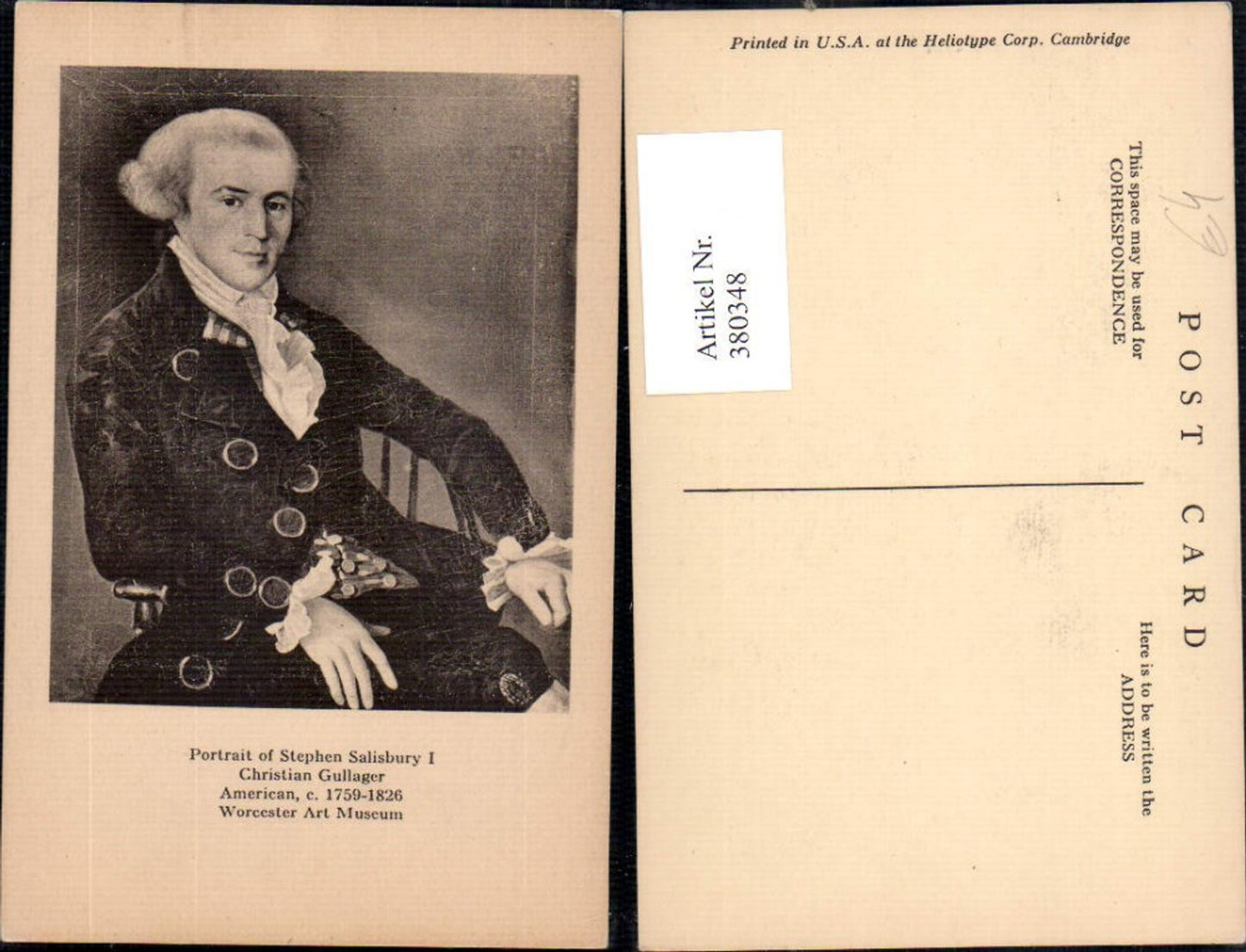 380348,Künstler Ak Christian Gullager Portrait of Stephen Salisbury I Kunst Wissenschaft