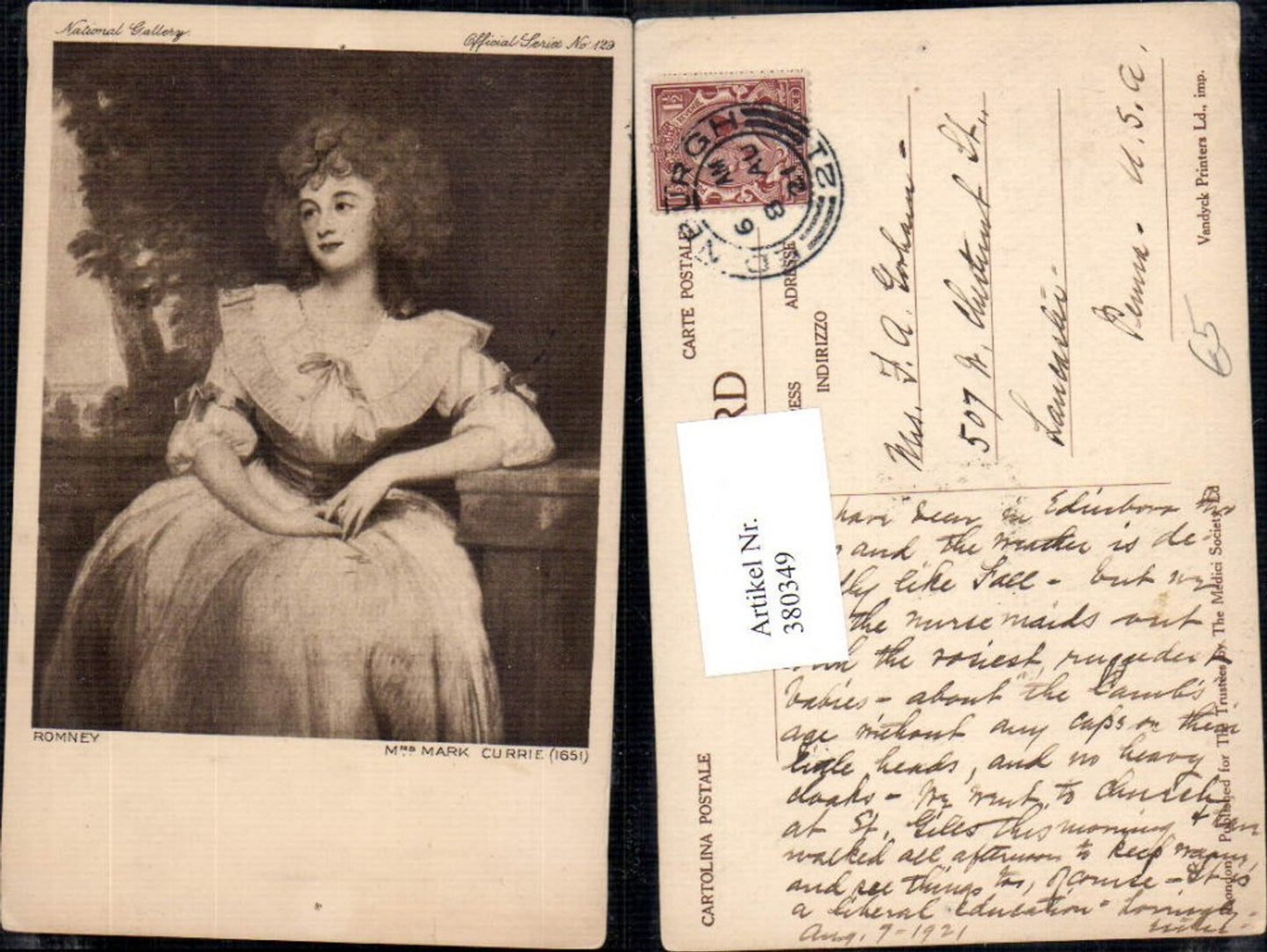 380349,Künstler Ak Romney Mrs Mark Currie Kunst Wissenschaft