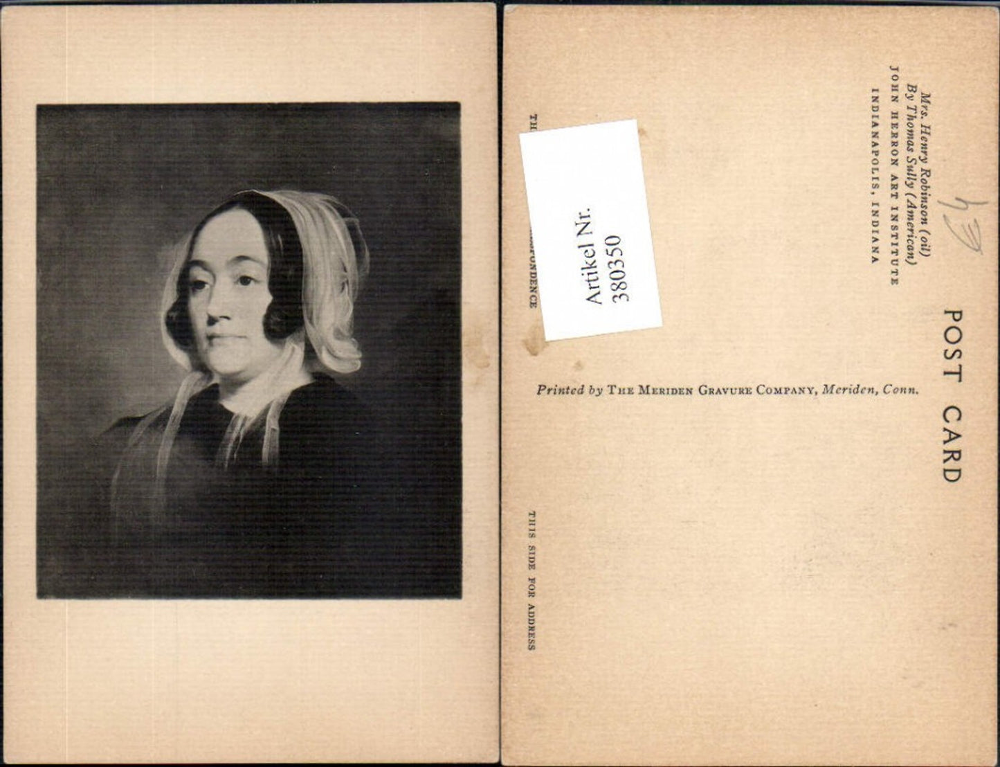 380350,Künstler Ak Thomas Sully Mrs Henry Robinson Kunst Wissenschaft