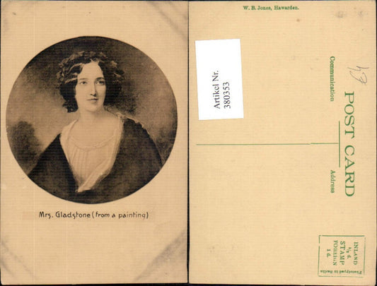 380353,Künstler Ak Mrs Gladstone from a painting Kunst Wissenschaft