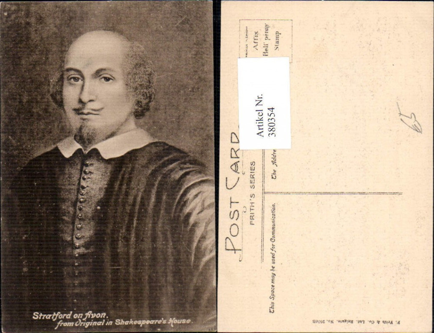 380354,Künstler Ak Stratford on Avon Shakespeare Kunst Wissenschaft