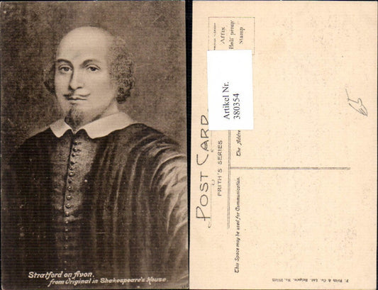 380354,Künstler Ak Stratford on Avon Shakespeare Kunst Wissenschaft