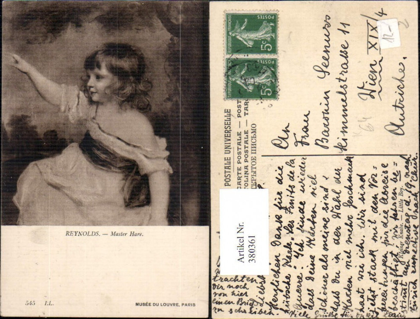 380361,Künstler Ak Reynolds Master Hare Kunst Wissenschaft