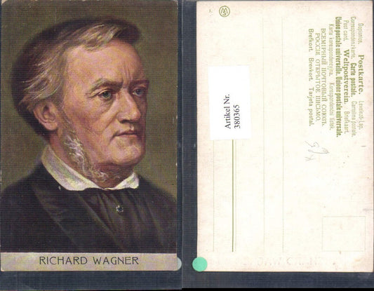 380365,Künstler Ak Richard Wagner Portrait Komponist